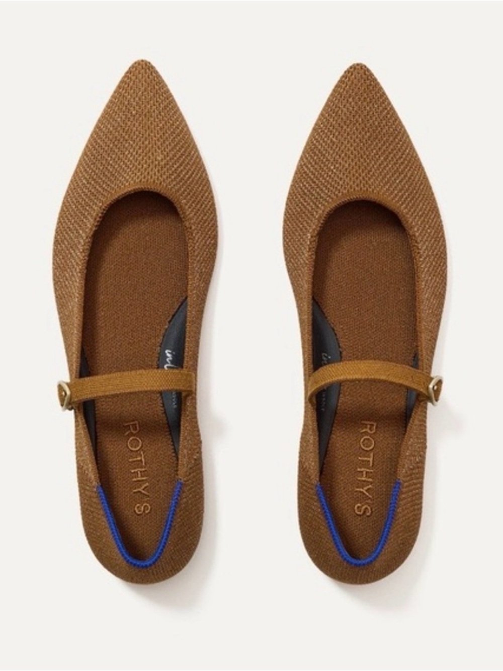 Rothy’s Point Mary Jane Brown Flats